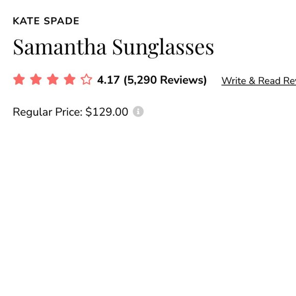 Kate Spade Samantha Sunglasses Black Frame Black Lenses NEW $129